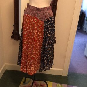 Anthropologie floral skirt